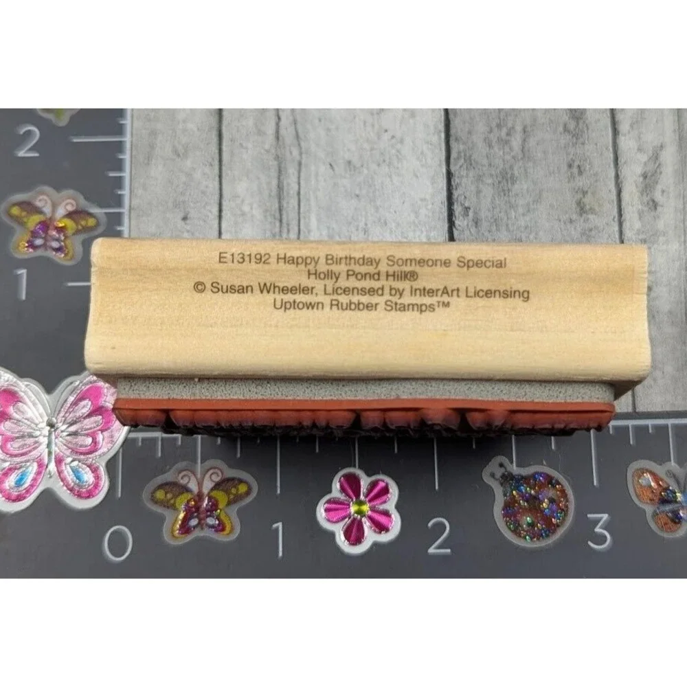 Uptown Happy Birthday Someone Very Special E13192 Rubber Stamp Wood #H67